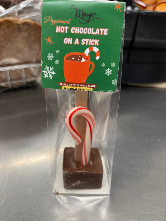 Peppermint Hot Chocolate on Stick